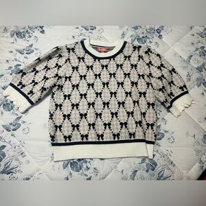 THML Black and Cream Knit Sweater